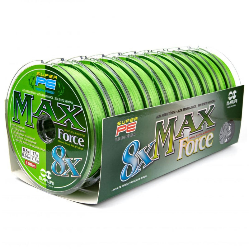 Linha Multifilamento 8x Max Force  Verde 100m - Maruri